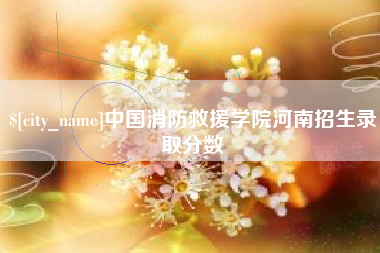 昭通中国消防救援学院河南招生录取分数