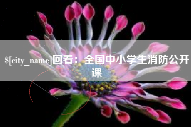 昭通回看：全国中小学生消防公开课