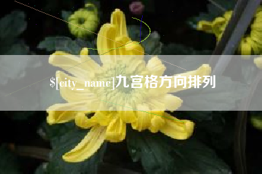 昭通九宫格方向排列