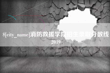 昭通消防救援学院招生录取分数线2019