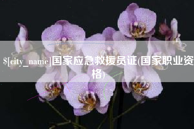 昭通国家应急救援员证(国家职业资格)