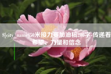 昭通50米接力赛加油稿200字-传递着希望、力量和信念