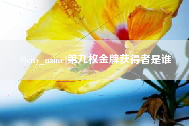 昭通第九枚金牌获得者是谁