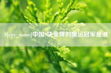 昭通中国9块金牌的奥运冠军是谁