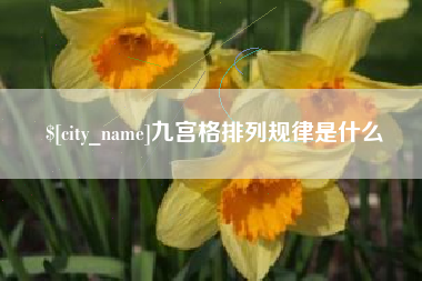 昭通九宫格排列规律是什么