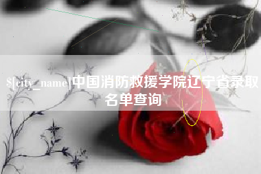 昭通中国消防救援学院辽宁省录取名单查询