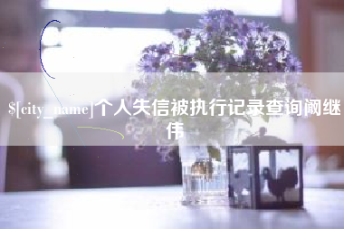 昭通个人失信被执行记录查询阚继伟