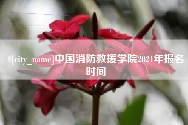 昭通中国消防救援学院2021年报名时间