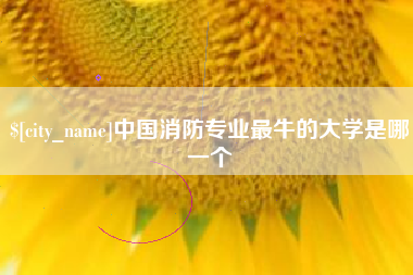昭通中国消防专业最牛的大学是哪一个