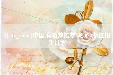 昭通中国消防救援学院2020浙江招生计划