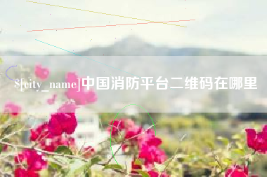 昭通中国消防平台二维码在哪里