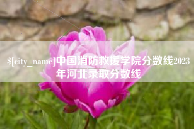 昭通中国消防救援学院分数线2023年河北录取分数线