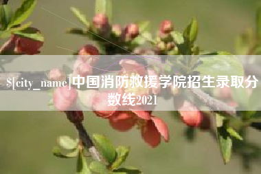 昭通中国消防救援学院招生录取分数线2021
