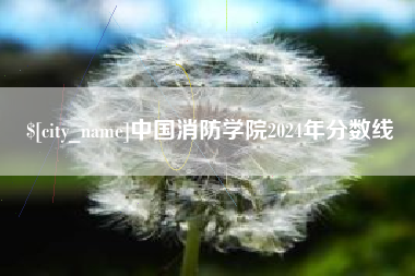 昭通中国消防学院2024年分数线