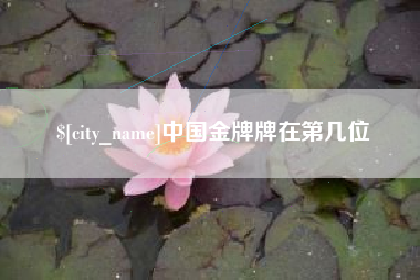 昭通中国金牌牌在第几位