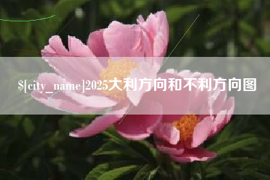昭通2025大利方向和不利方向图
