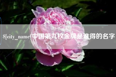 昭通中国第九枚金牌是谁得的名字
