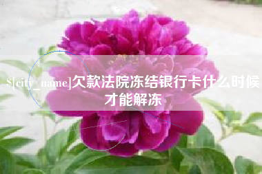 昭通欠款法院冻结银行卡什么时候才能解冻