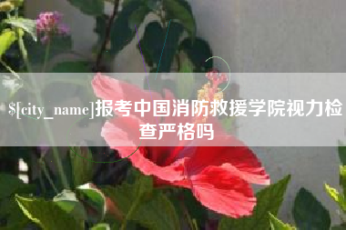 昭通报考中国消防救援学院视力检查严格吗