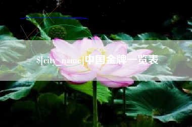 昭通中国金牌一览表