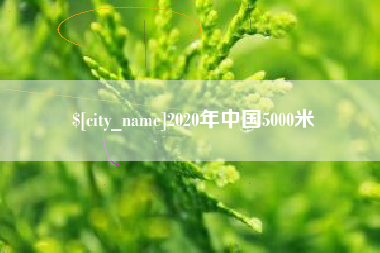 昭通2020年中国5000米